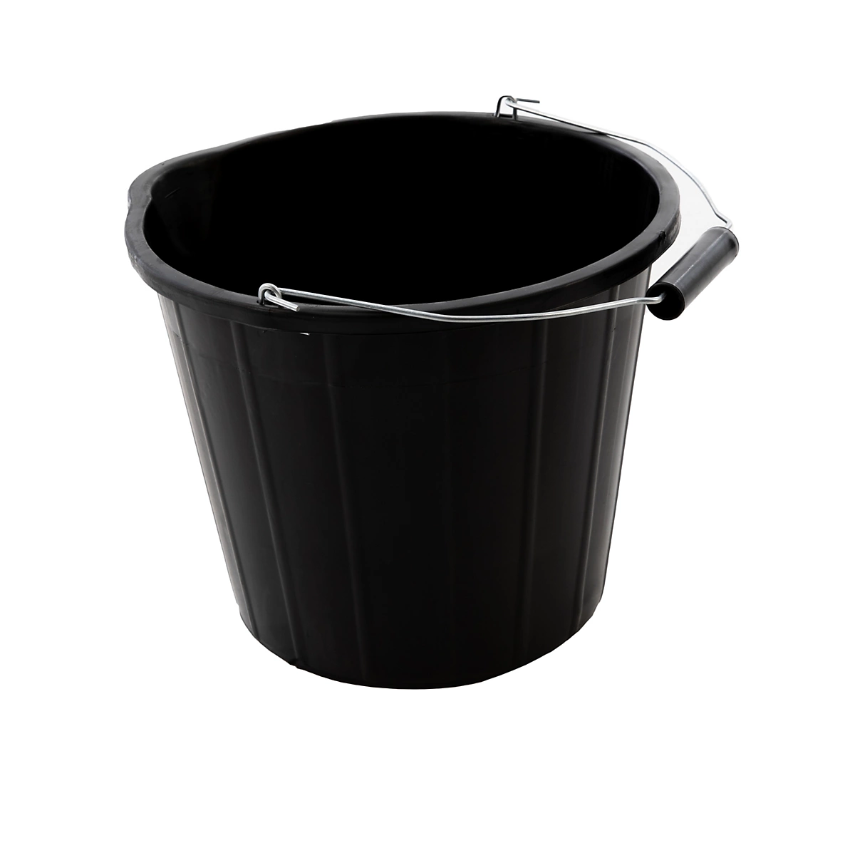 Black 14L Plastic Bucket